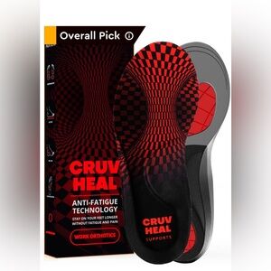 Men👨🏻 7.5-9 Women👱🏽‍♀️ 8.5-10 Med Anti-Fatigue Shoe👟Insoles Arch Support